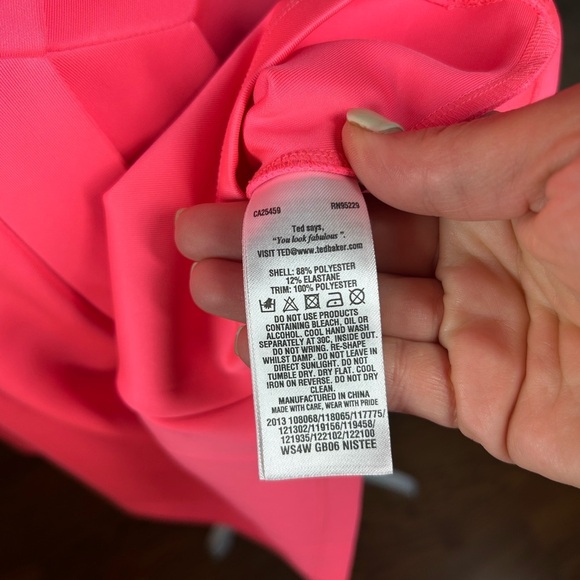 Ted Baker Mitton Fit & Flare Pink Skater Preppy Cocktail Night Out Dress Sz 2 - Picture 9 of 14